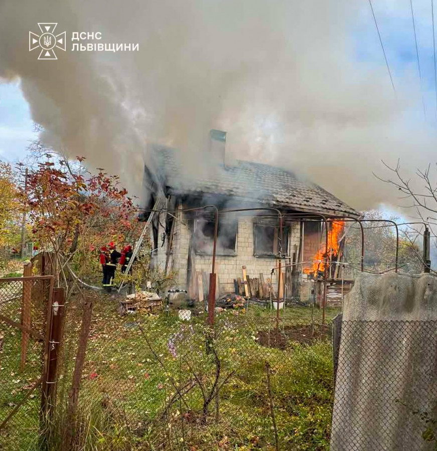 У селі на Львівщині під час пожежі постраждала жінка